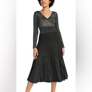 Betsey Johnson Shimmering Silver Knit Top